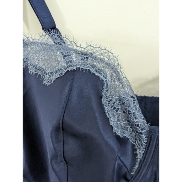 Victorias Secret Navy Dream Angels Unlined Wired Balconette Corset Bra 36DDD - Picture 5 of 15